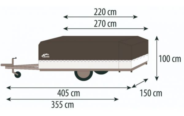 CARAVANE PLIANTE REMORQUE MALAWI 2.0 CABANON